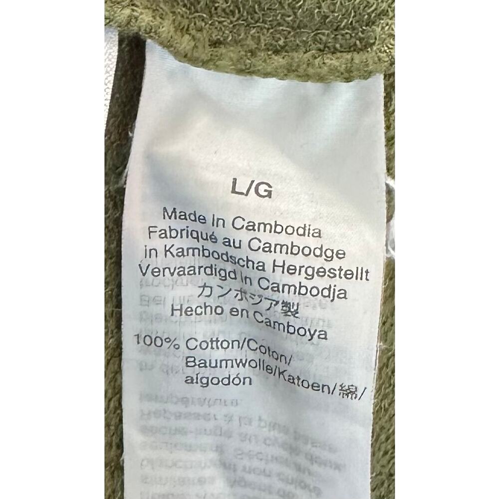 J. Crew Wrap Cardigan Sweatshirt Deep Moss Green AP849 Size L - Picture 11 of 12